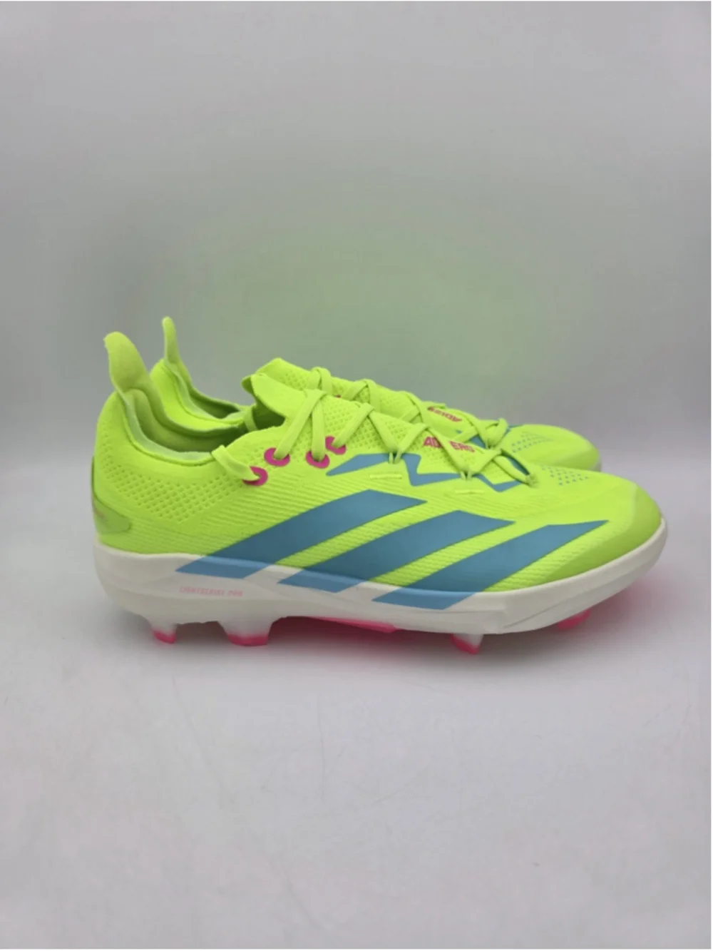 Adidas Adizero Electric + 2.0 Baseball Cleats Lime Lucid Pink JI1476 Mens Sz 8.5
